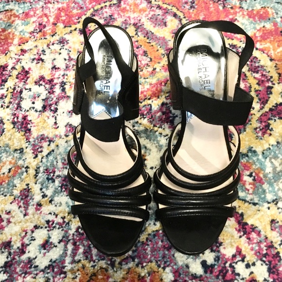 Michael Kors black leather strappy sandals -8&1/2 - Picture 8 of 11